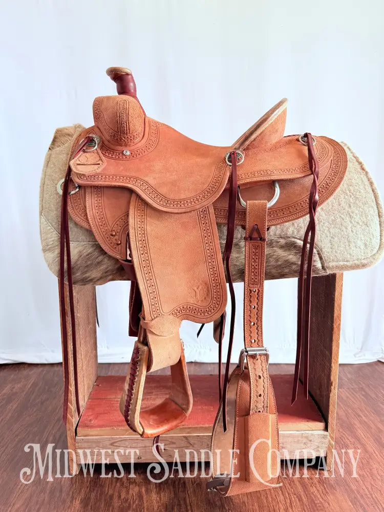 14.5” Circle Y Western Association Ranch Saddle Wide Tree
