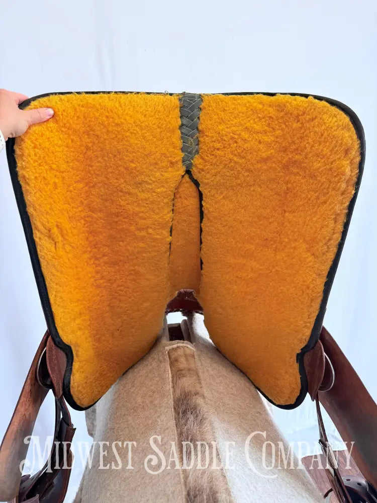 14” California Saddlery Western Barrel Saddle Rock n’ Roll Purple Skull