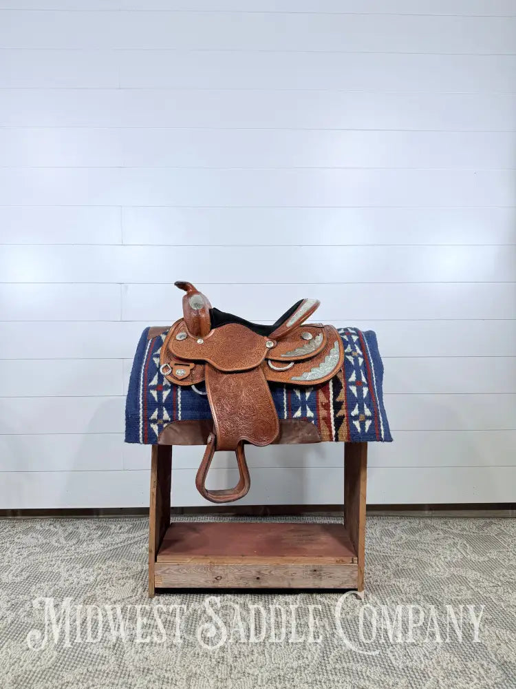 14” Circle Y Western Pleasure Youth Show Saddle Regular Tree - 7” Gullet