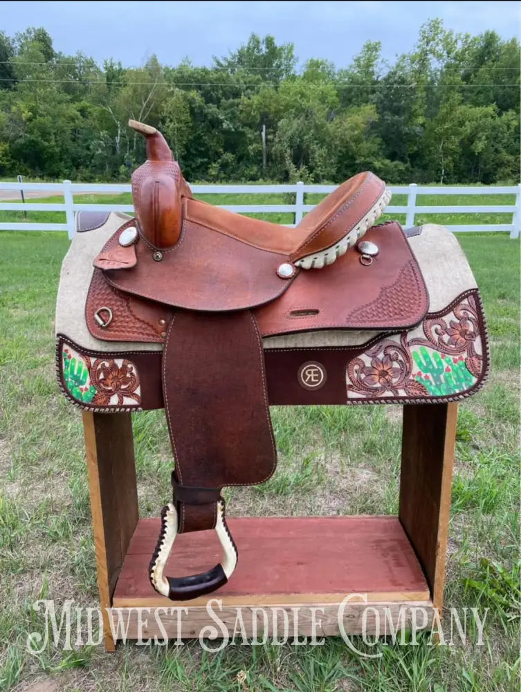 14β Western Rawhide Brand Barrel Saddle