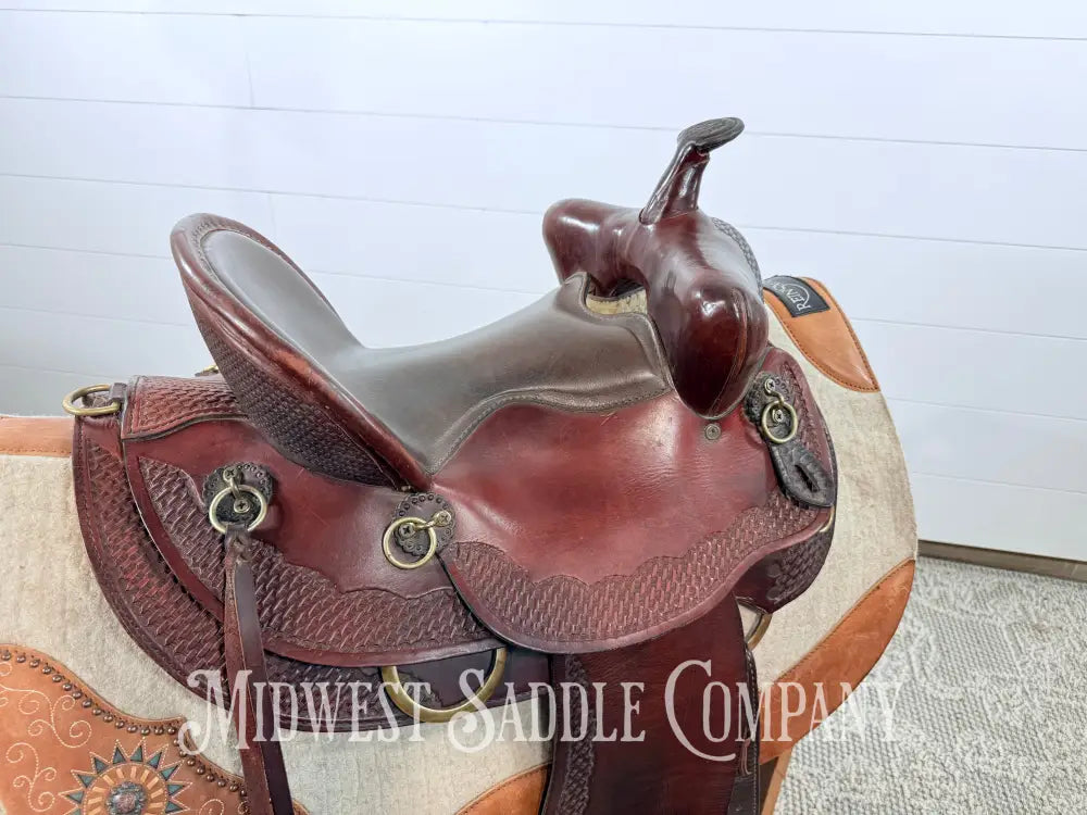 15’’ American Saddlery “The Mule Tamer” Western High Back Trail Saddle - 7” Gullet Western Saddle