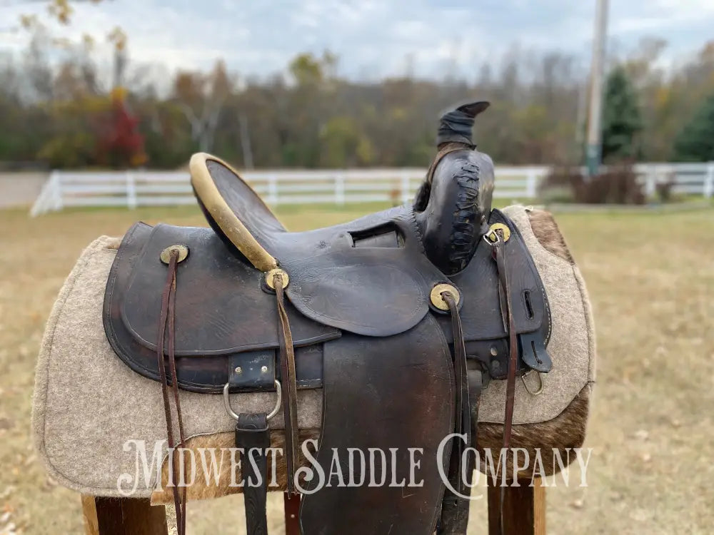 Antique Highback Western Saddle