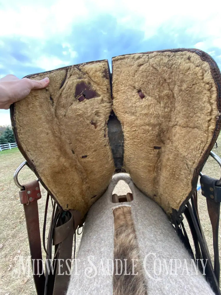 Antique Highback Western Saddle
