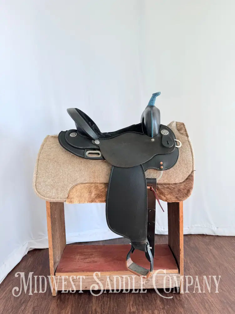 15” Circle Y High Horse Mercury Western Barrel Saddle Lightweight Synthetic Round Skirt Western Saddle