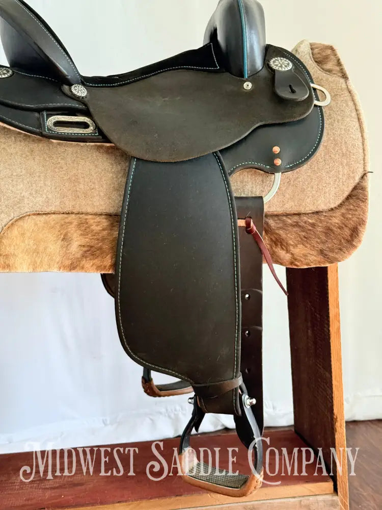 15” Circle Y High Horse Mercury Western Barrel Saddle Lightweight Synthetic Round Skirt Western Saddle