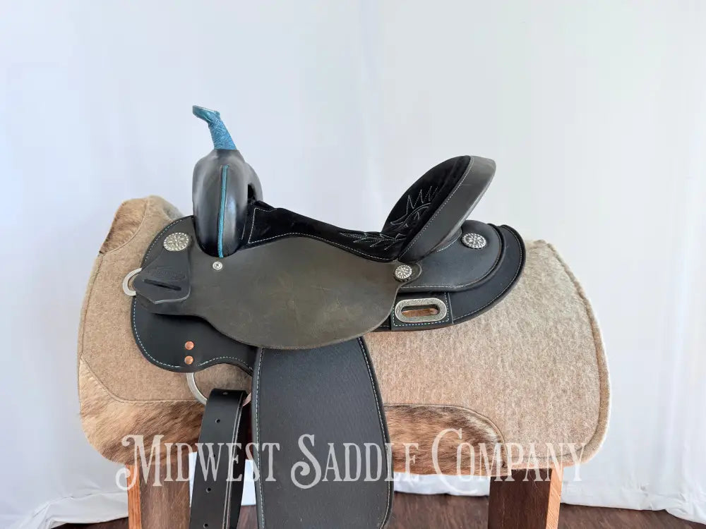 15” Circle Y High Horse Mercury Western Barrel Saddle Lightweight Synthetic Round Skirt Western Saddle