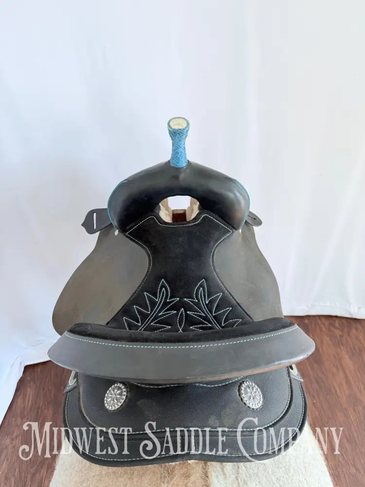 15” Circle Y High Horse Mercury Western Barrel Saddle Lightweight Synthetic Round Skirt Western Saddle