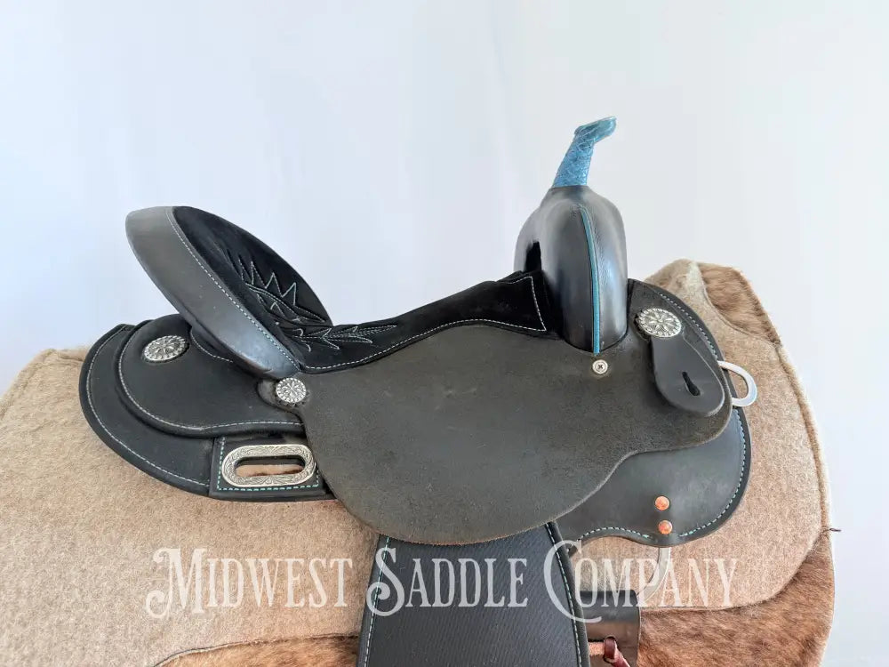 15” Circle Y High Horse Mercury Western Barrel Saddle Lightweight Synthetic Round Skirt Western Saddle