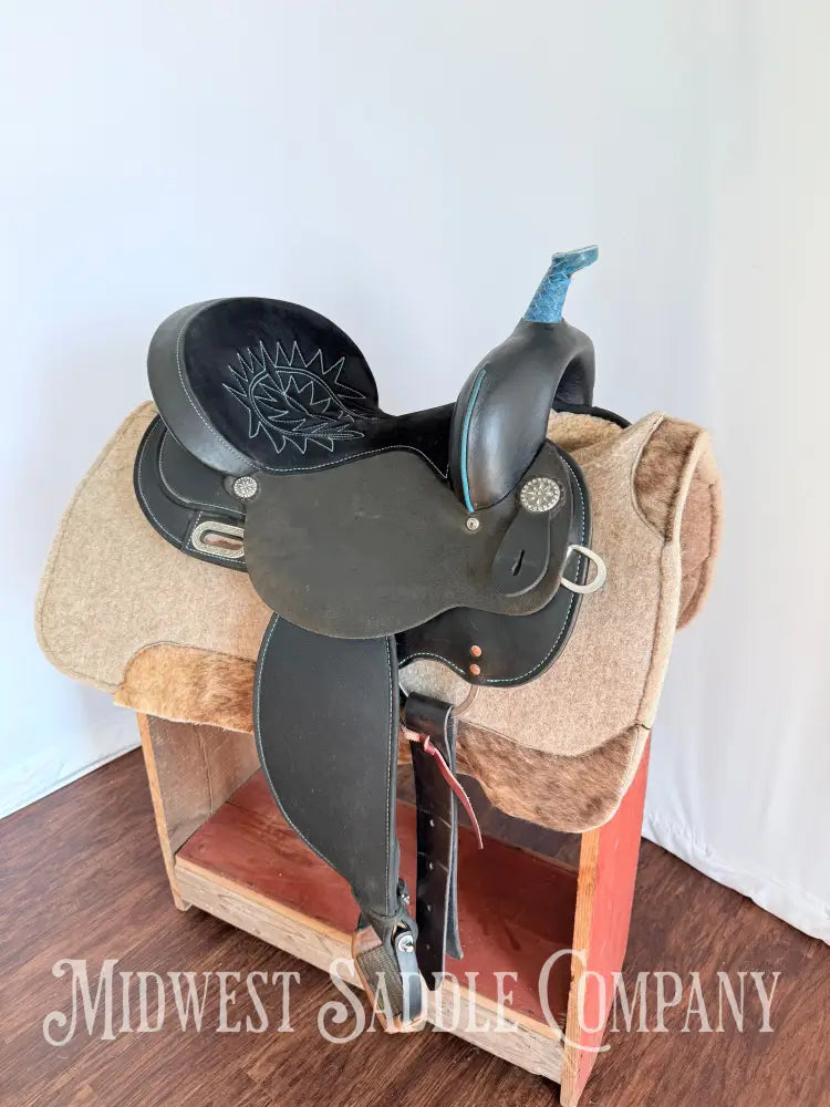15” Circle Y High Horse Mercury Western Barrel Saddle Lightweight Synthetic Round Skirt Western Saddle