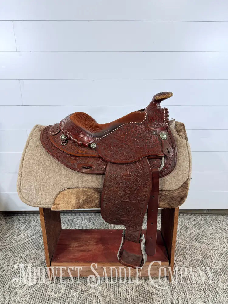 15’’ Circle Y Western Equitation Buckstitch Arabian Saddle 7’’ Gullet, - 15’’ / 7’’ - Western Saddle