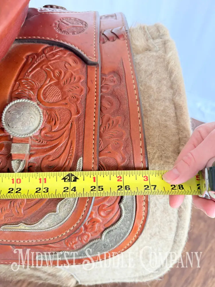 15” Circle Y Western Pleasure Silver Show Saddle with Matching Bridles Reins Breast Collar Western Saddle