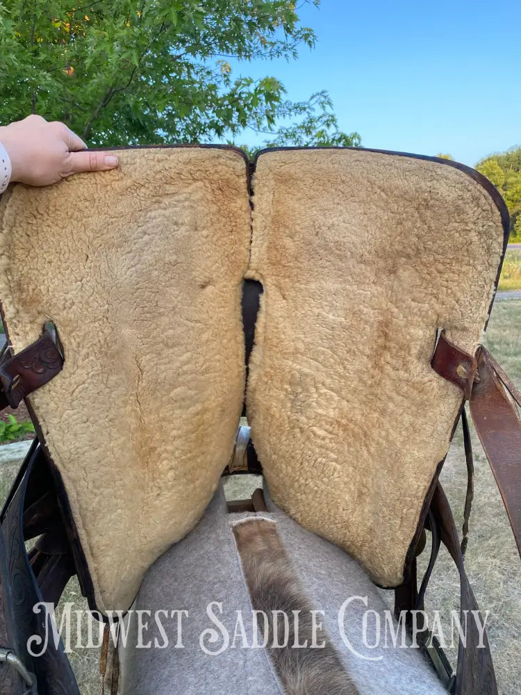 15’ Vintage Circle Y Western Roping Saddle - Fully Tooled!