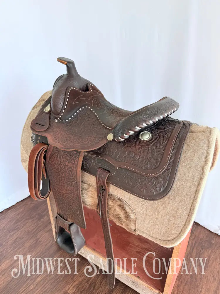 15” Made for Standard - Yoakum TX Western Equitation Saddle Fully Tooled Western Saddle