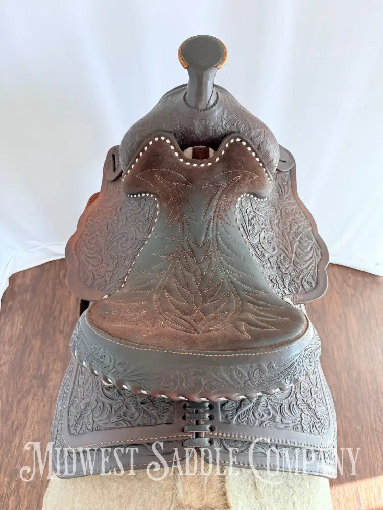 15” Made for Standard - Yoakum TX Western Equitation Saddle Fully Tooled Western Saddle