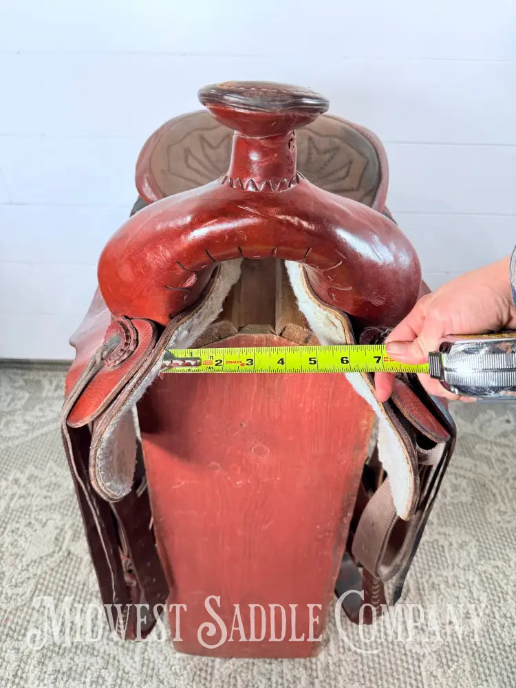 15” Western Leather All Around Trail Saddle 6” Gullet - Western Saddle