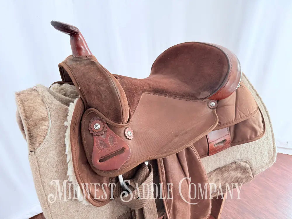 15.5” Circle Y Park & Trail Brown Synthetic Western Saddle