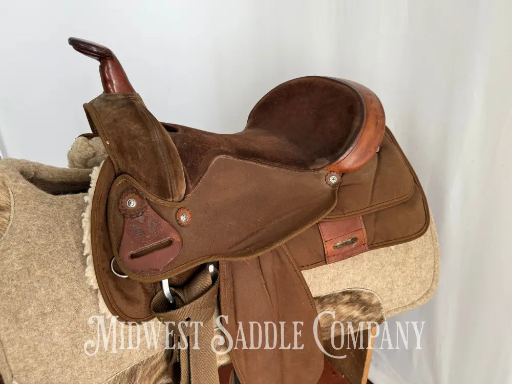 15.5” Circle Y Park & Trail Brown Synthetic Western Saddle