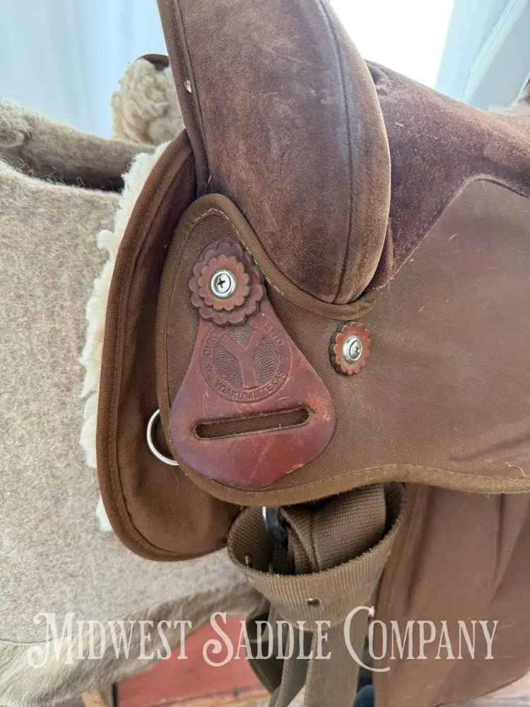 15.5” Circle Y Park & Trail Brown Synthetic Western Saddle