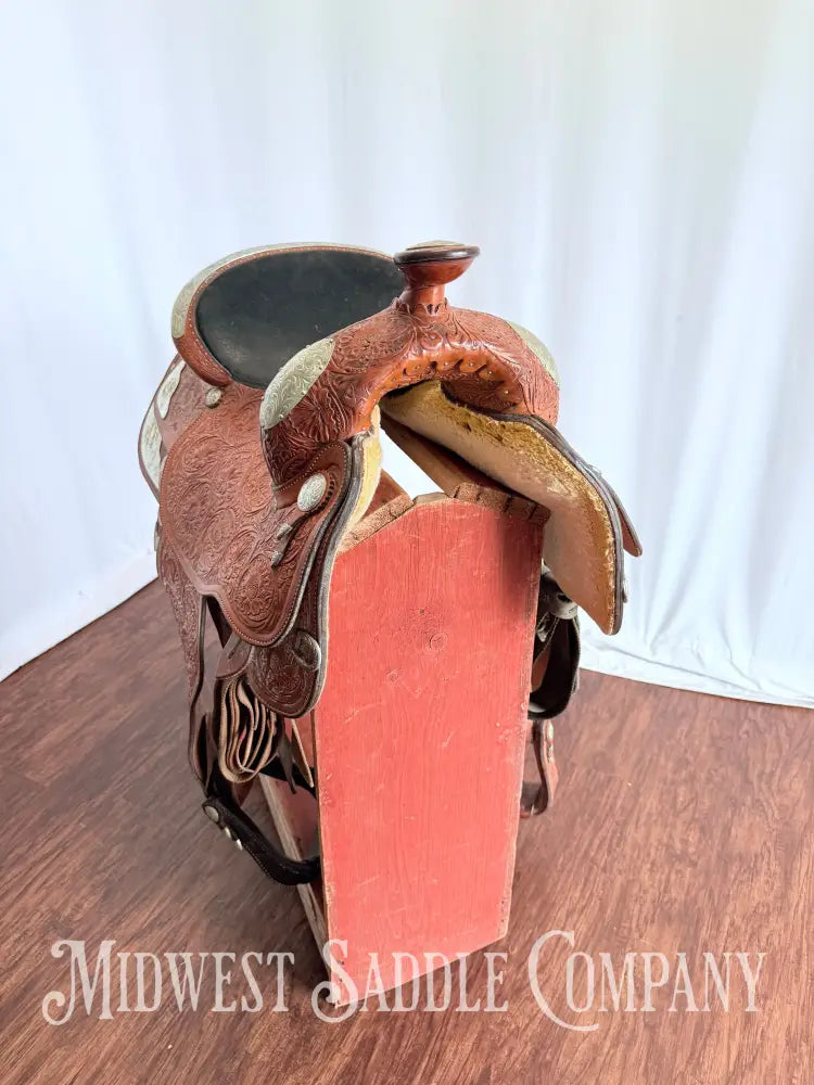 16” Circle Y Western Silver Show Saddle Light Oil Regular Tree