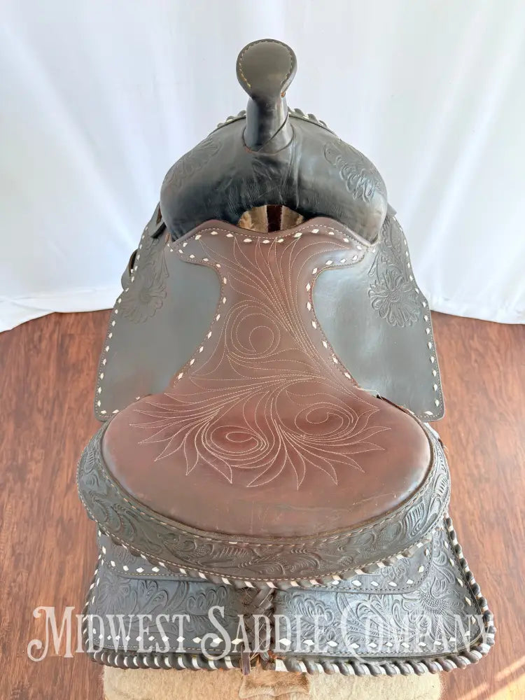16” Western Buckstitch Ranch Saddle Floral Tooling Western Saddle