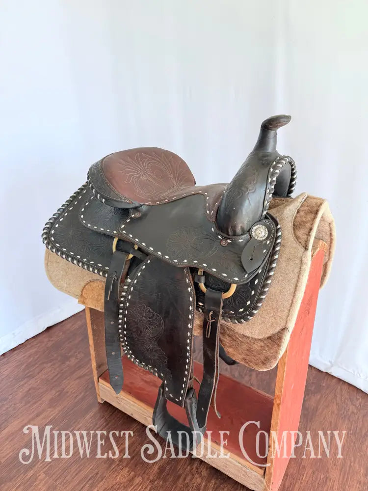 16” Western Buckstitch Ranch Saddle Floral Tooling Western Saddle