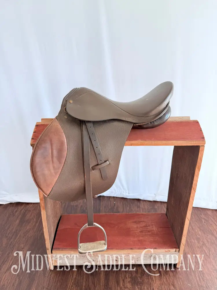 18” All Purpose English Saddle with Leathers & Irons Medium Wide Tree English Saddle