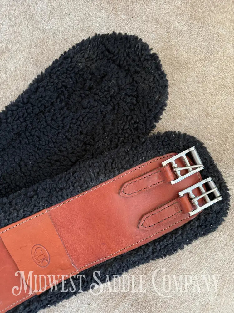 44” Leather CTK Saddlery Sheepskin Fleece Girth Girth