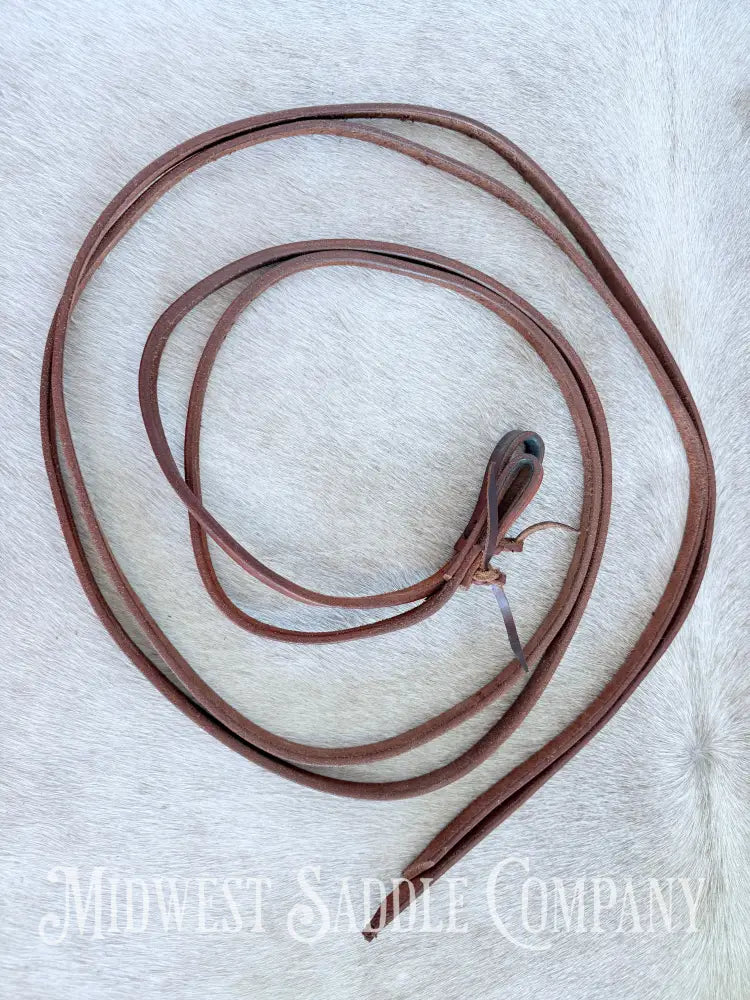 8’ Leather Latigo Split Reins with Water Tie Ends Western Reins