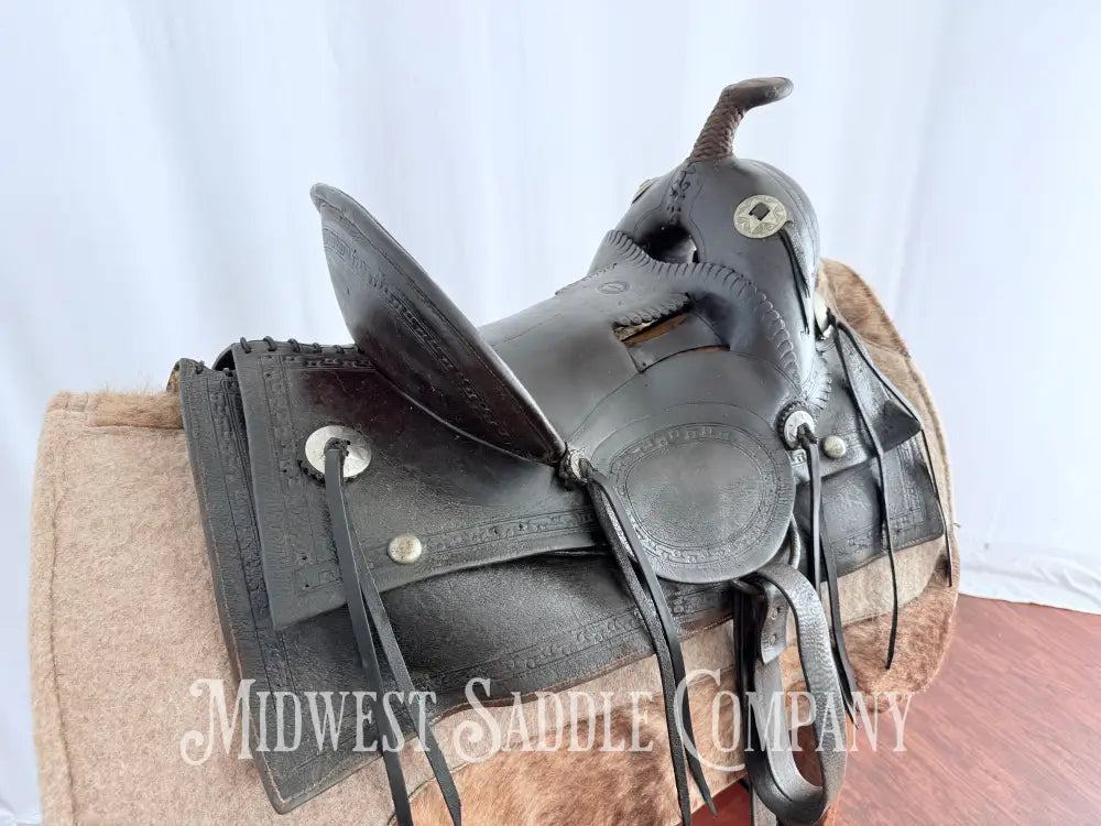 Antique Palmer & Denham Baker City OR High Back Western Cowboy Saddle Western Saddle