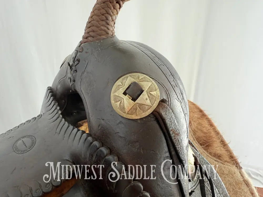Antique Palmer & Denham Baker City OR High Back Western Cowboy Saddle Western Saddle