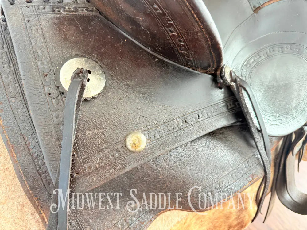 Antique Palmer & Denham Baker City OR High Back Western Cowboy Saddle Western Saddle
