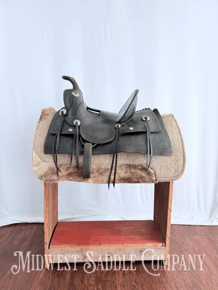 Antique Palmer & Denham Baker City OR High Back Western Cowboy Saddle Western Saddle