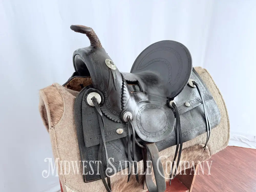 Antique Palmer & Denham Baker City OR High Back Western Cowboy Saddle Western Saddle