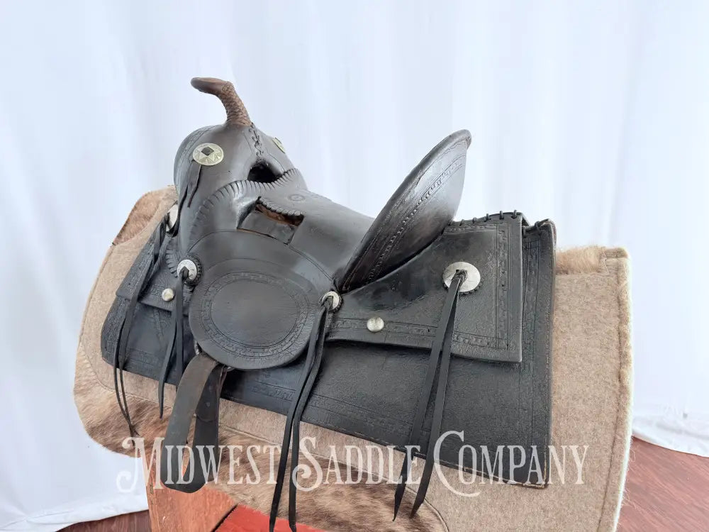 Antique Palmer & Denham Baker City OR High Back Western Cowboy Saddle Western Saddle
