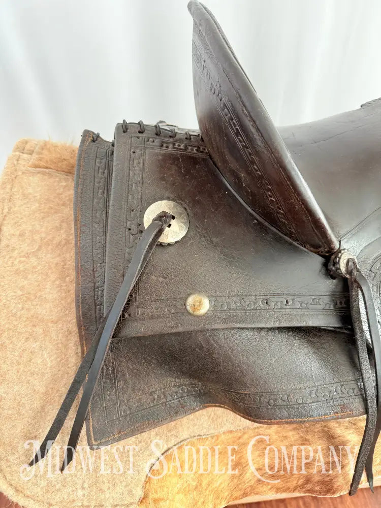 Antique Palmer & Denham Baker City OR High Back Western Cowboy Saddle Western Saddle