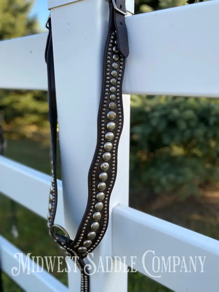 Beautiful Antique Studded Horse Martingale Breast Collar - Vintage Collectible Breast Collar