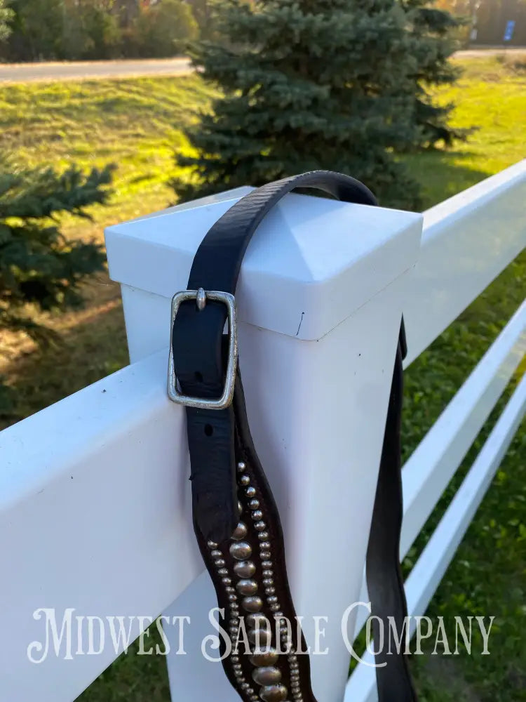 Beautiful Antique Studded Horse Martingale Breast Collar - Vintage Collectible Breast Collar
