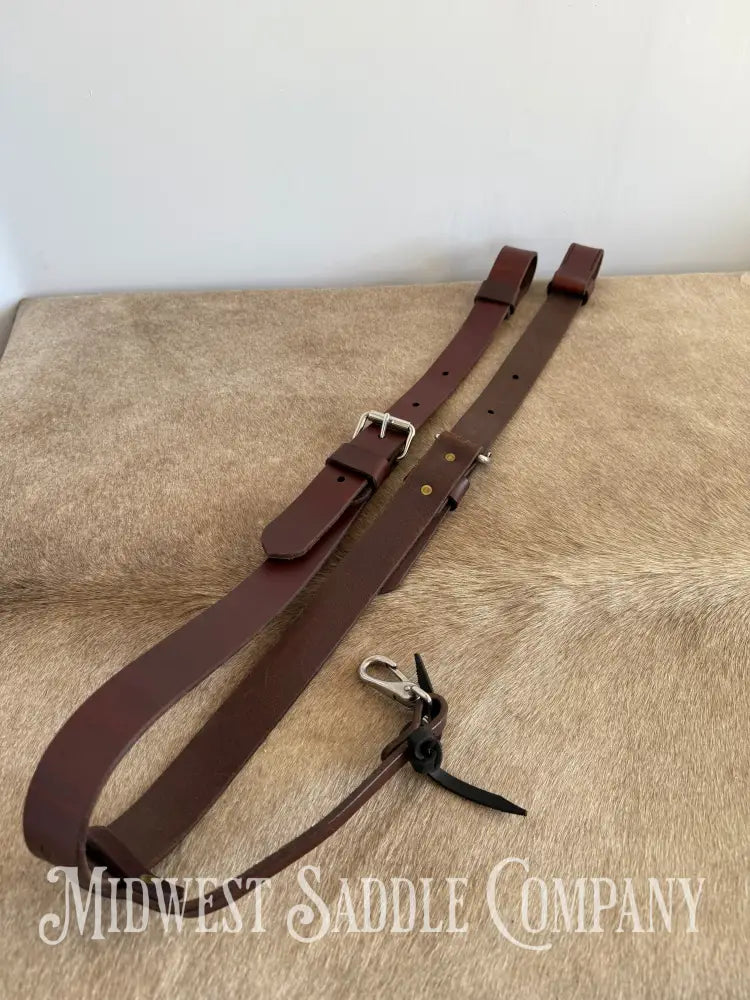 Circle Y Single Ply Plain Flank Back Cinch with Billets Back Cinch