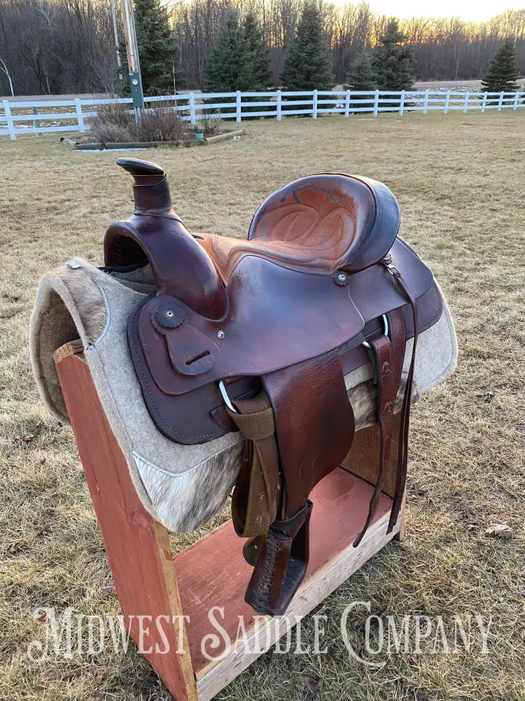 Heavy Duty 16” Blue Ridge Western Roping Saddle - Made In Usa