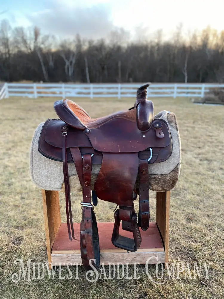 Heavy Duty 16” Blue Ridge Western Roping Saddle - Made In Usa
