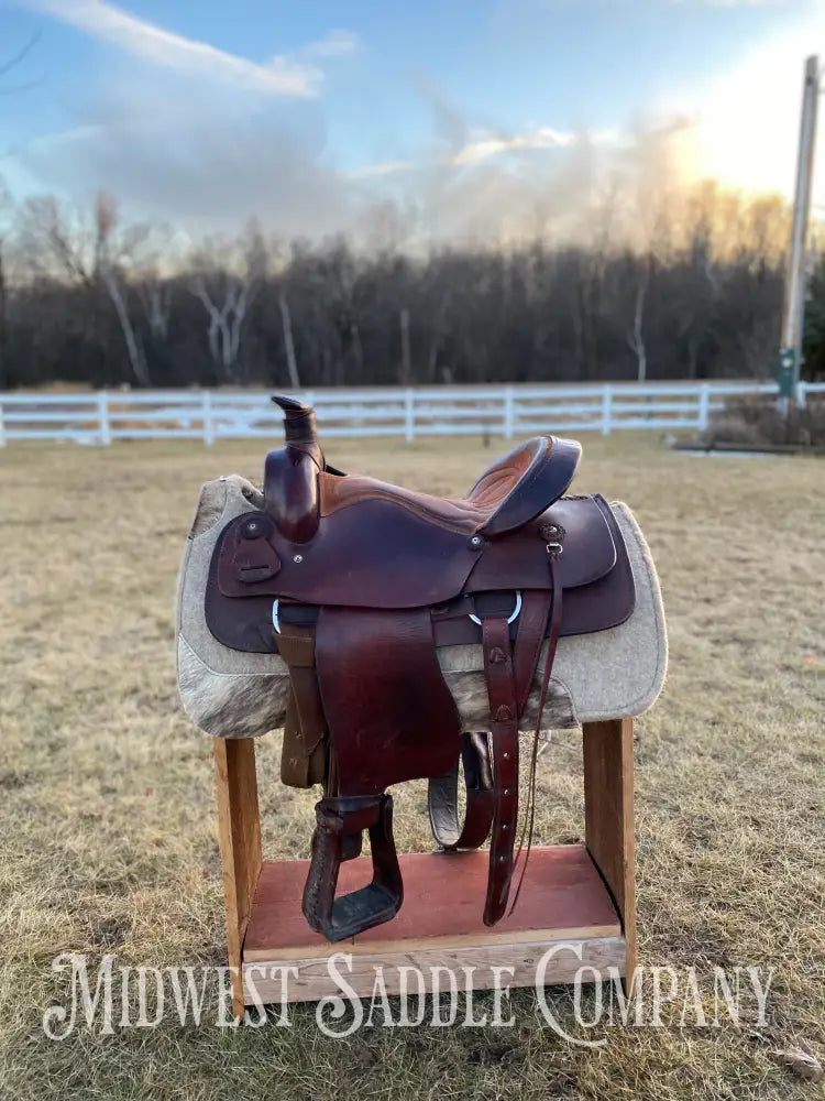 Heavy Duty 16” Blue Ridge Western Roping Saddle - Made In Usa
