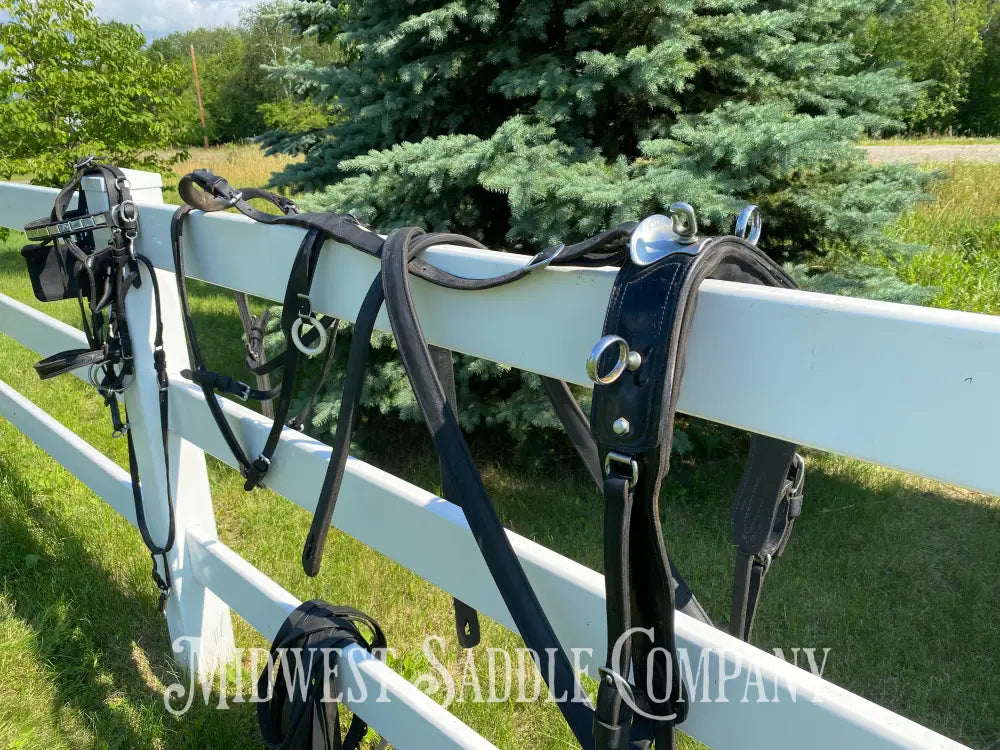 Light Horse Team Leather Driving Harnesses - Show / Parade Harness