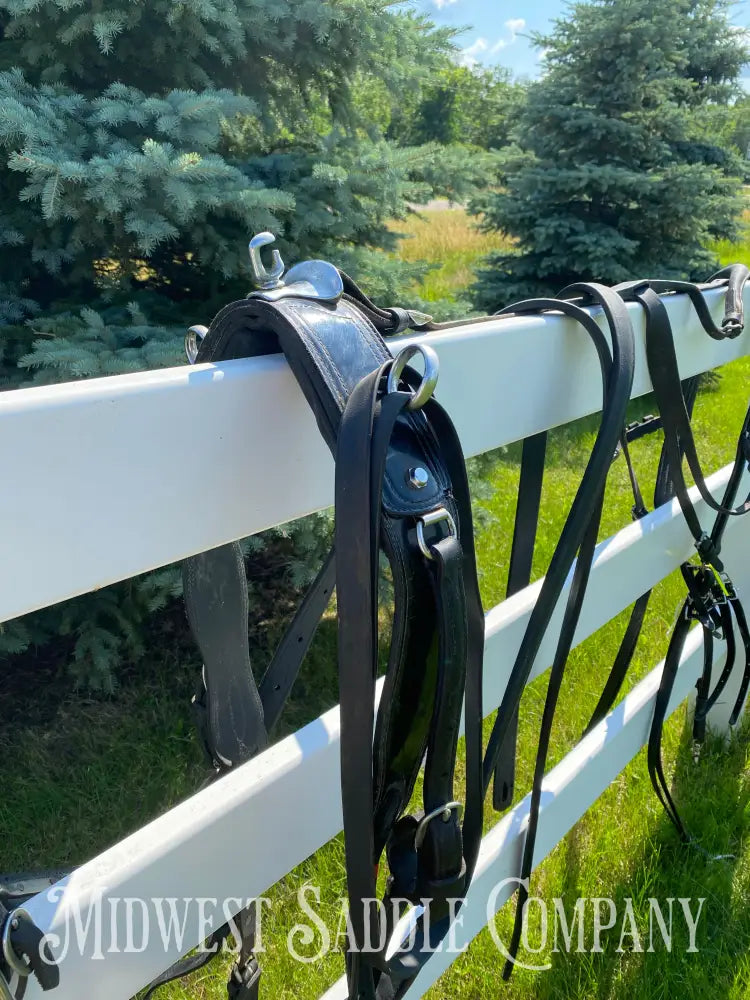 Light Horse Team Leather Driving Harnesses - Show / Parade Harness