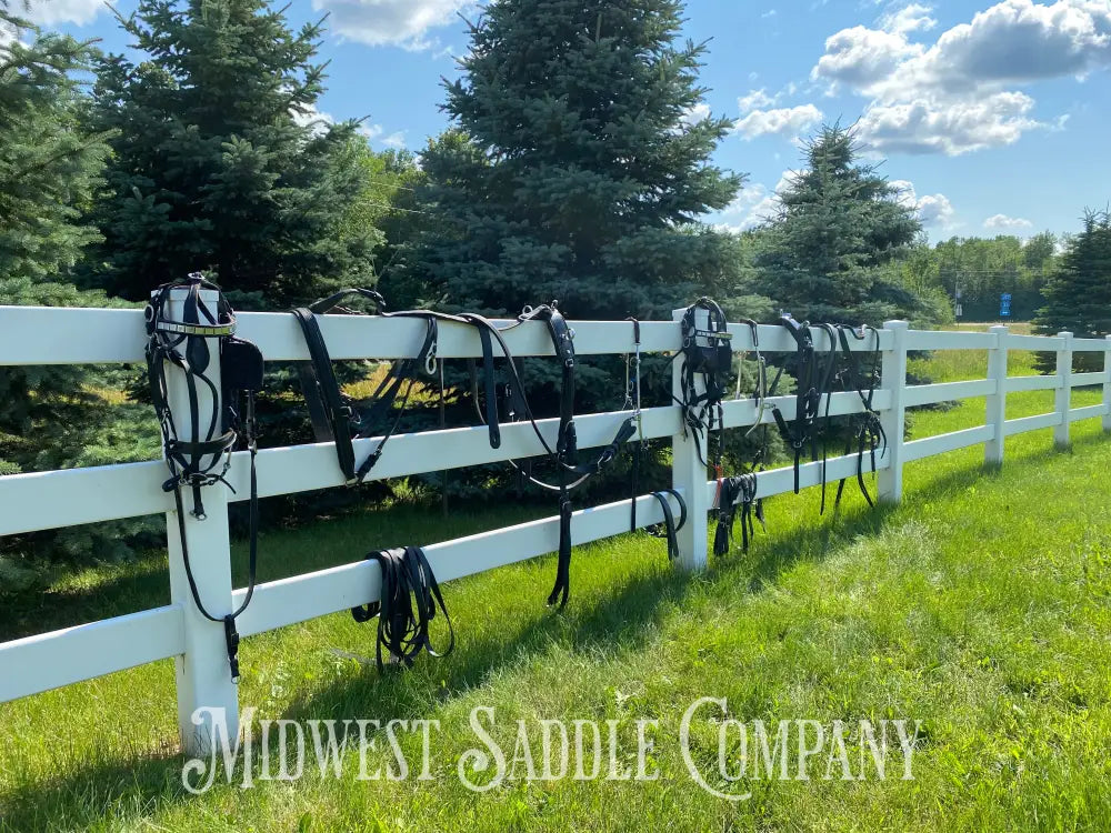 Light Horse Team Leather Driving Harnesses - Show / Parade Harness