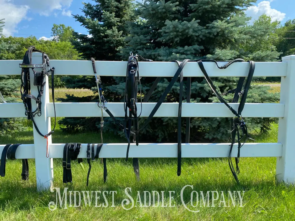Light Horse Team Leather Driving Harnesses - Show / Parade Harness