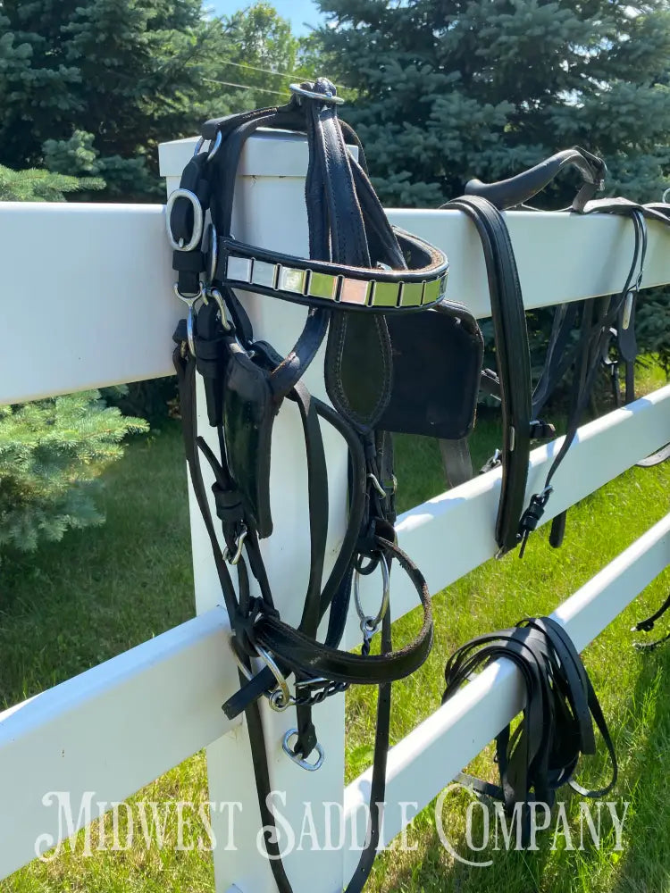 Light Horse Team Leather Driving Harnesses - Show / Parade Harness