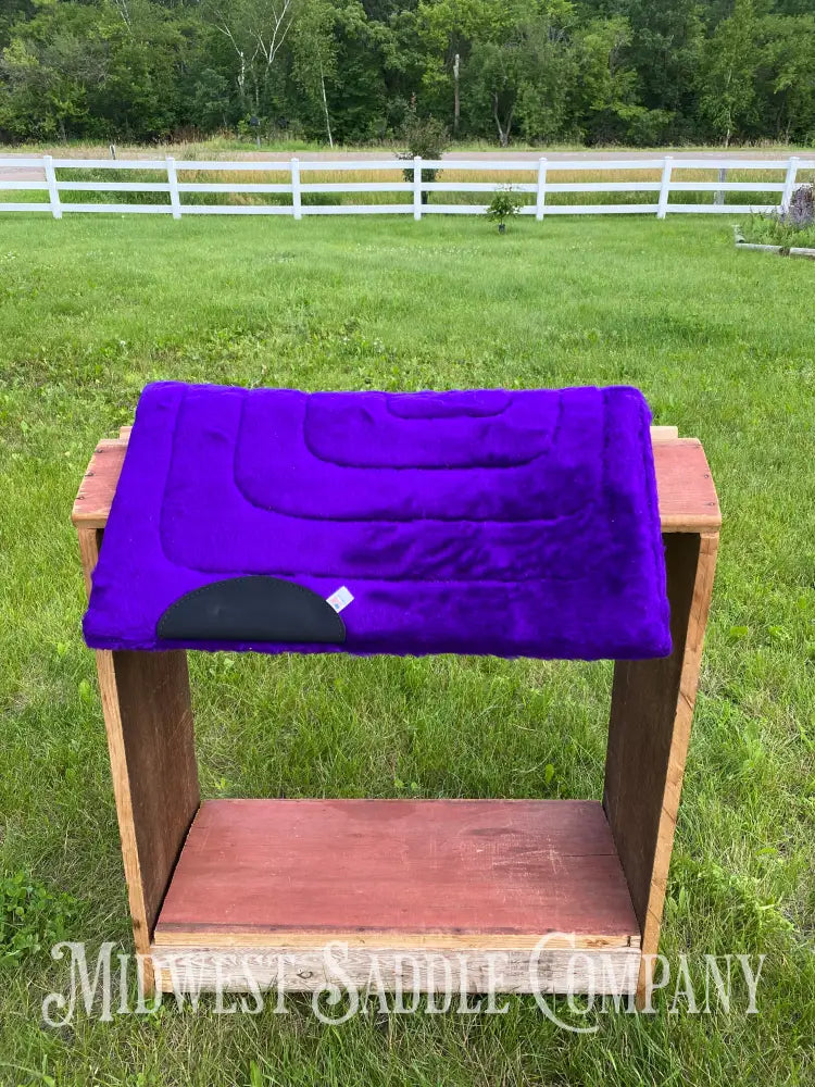 New Ozark Leather Co. Purple Princess Fleece Pony Saddle Pad - 24X24