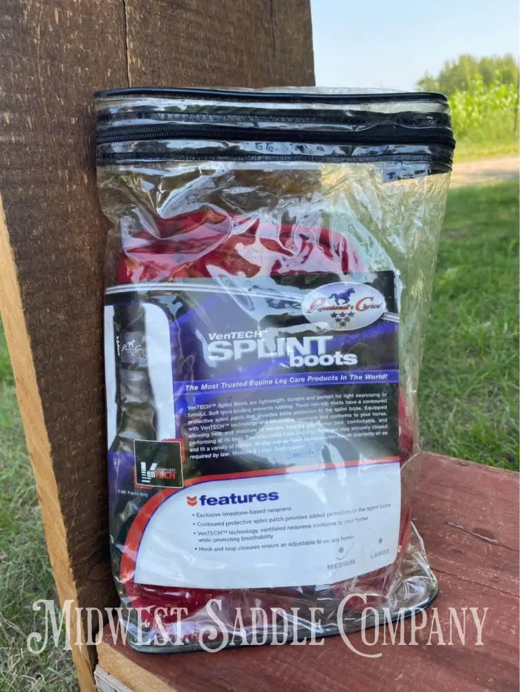 New Professional’s Choice VenTECH Red Protective Splint Boots Medium Horse Boots