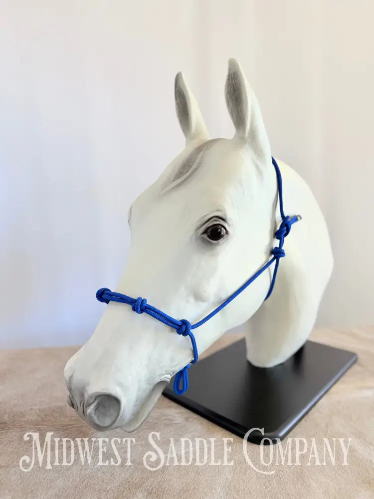 Sundance Rope Halters Training Halter 4 Knots Royal Blue - Small Horse Size Halter