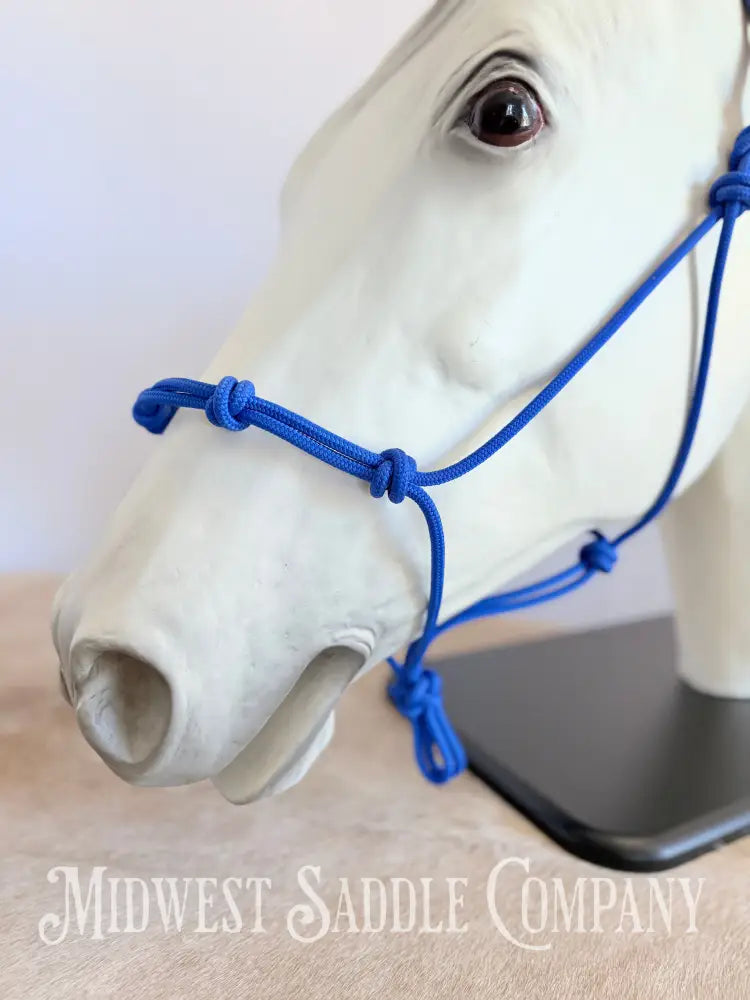 Sundance Rope Halters Training Halter 4 Knots Royal Blue - Small Horse Size Halter